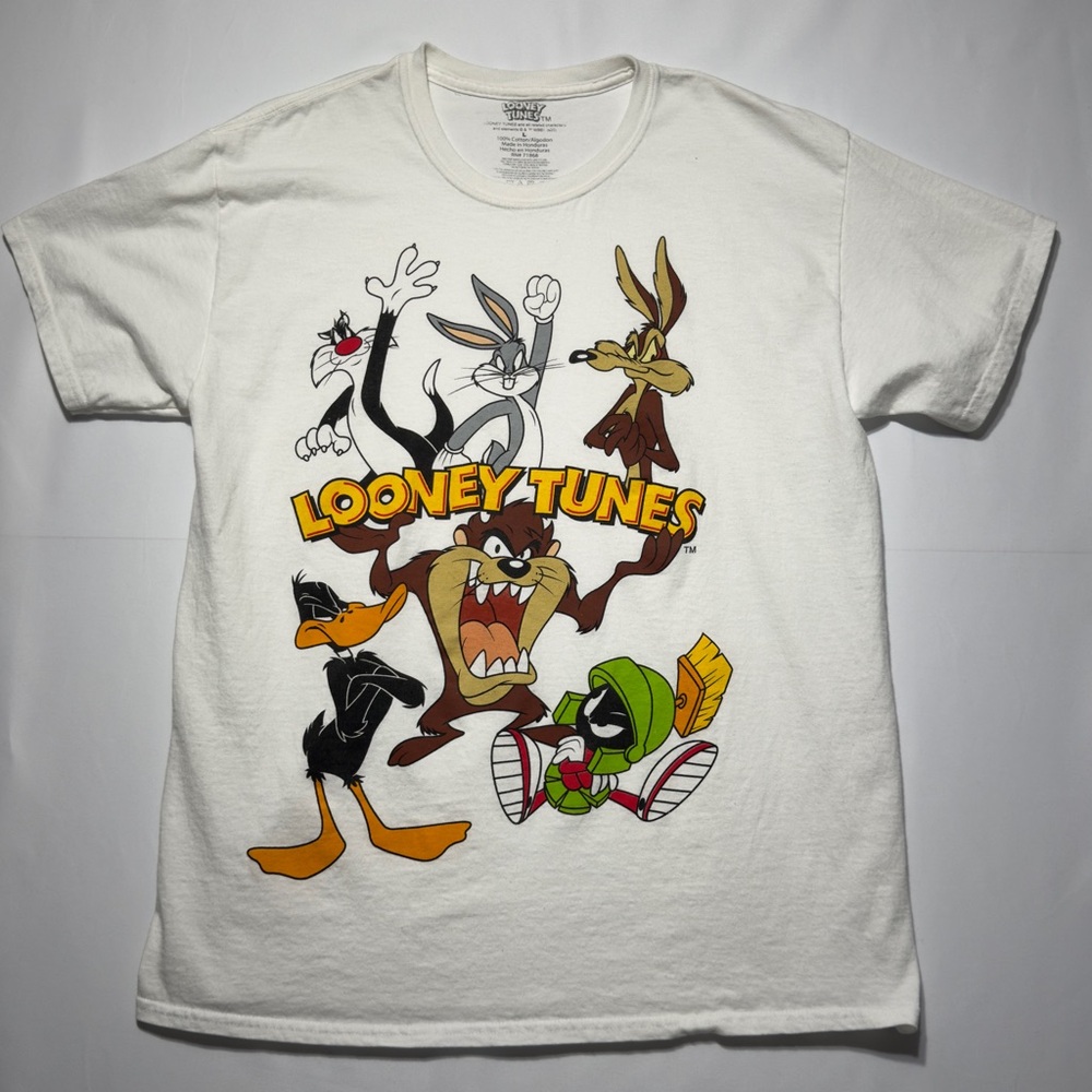 Looney Tunes White Tee T Shirt Size L Excellent